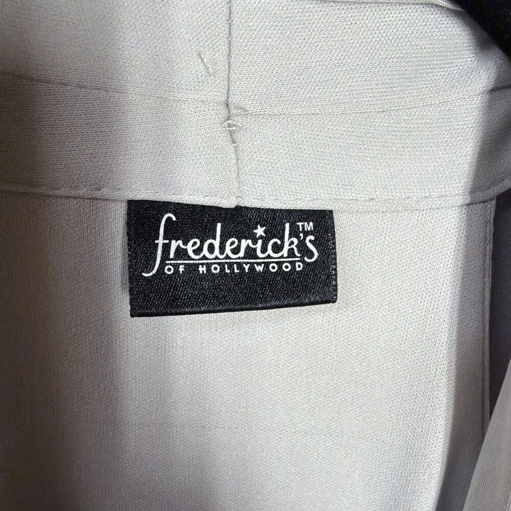 Frederick's Halter Deep V-Neck Silver Sequin Hem Mini Dress Women's Size XL Vtg - Picture 4 of 7